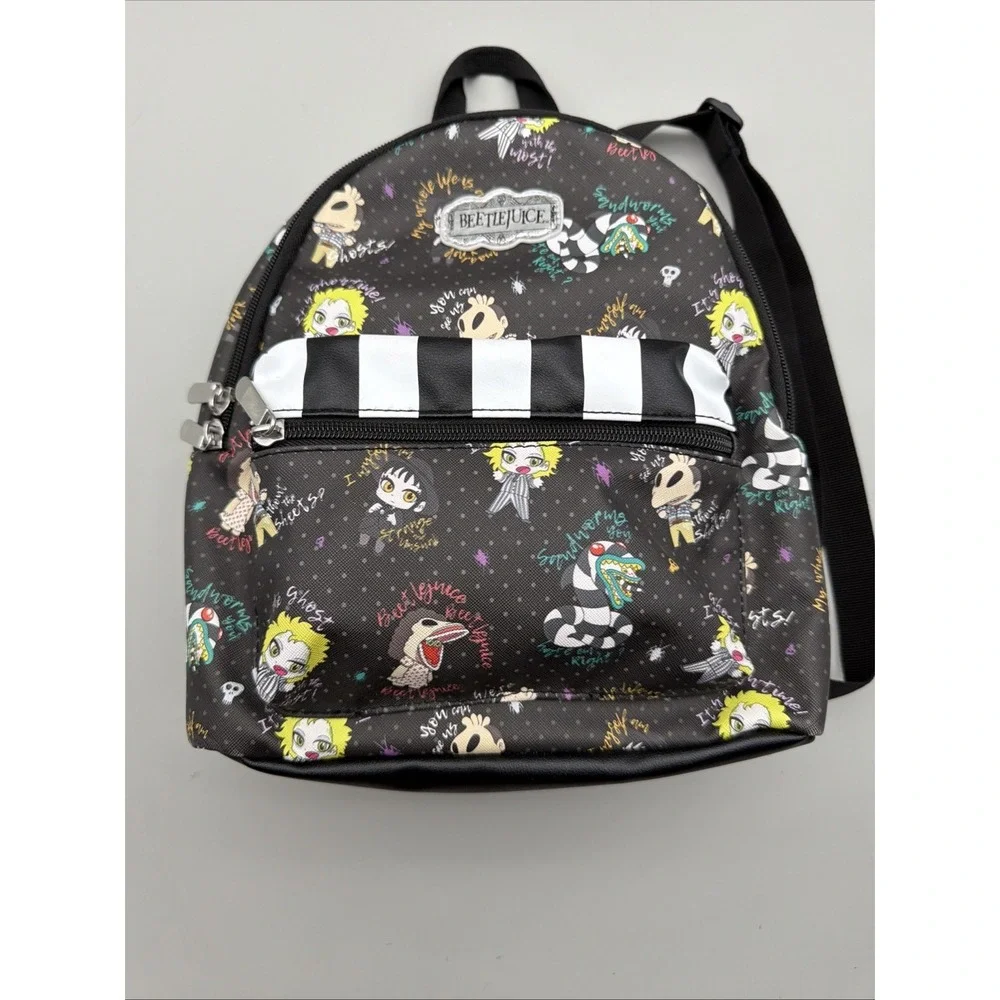 Beetlejuice All Over Print Mini Backpack Bioworld Unique 11